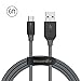 Micro USB Cable BlitzWolf 6ft Braided Android Charger Cable with Magic Tape Strap Tangle-Free Cellphone Fast Charging Cable for Android, Samsung Galaxy S7 Edge/S6/S5/S4, Note 5/4/3, HTC M9, Xperia Z