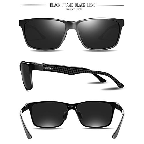 Bircen Polarized Driving Carbon Fiber Sunglasses For Men Sport Mens Sunglasses Al-Mg Metal Frame