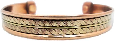 Men Women Magnetic Solid Pure Copper Bracelet for Therapy Arthritis Healing Pain Relief Mcb16