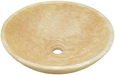 Joyo Cera Onyx Dew Drop Wash Basin, Beige, Glossy Finish
