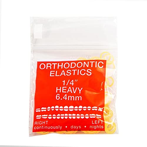 Aligner King Orthodontic Elastics 1/4 Inch Heavy Intraoral Elastic Bands Latex Dental Rubber Bands Made in USA