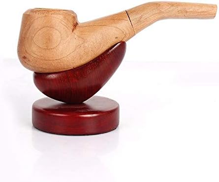 irugh Removable portable simple wooden pipe simple old fashioned free-style pipe smoking