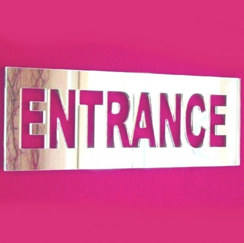 Super Cool Creations ENTRANCE Mirror Sign - 60cm x 30cm