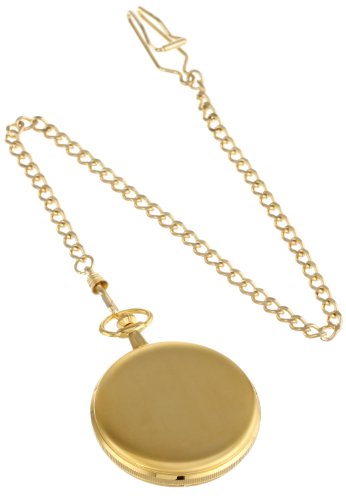 Charles-Hubert, Paris Gold-Plated Satin Finish Mechanical Pocket Watch