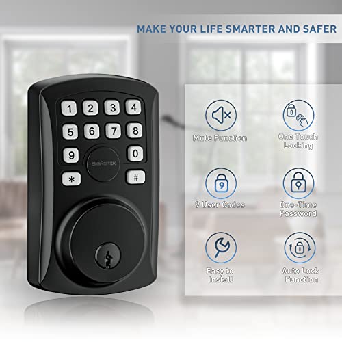 Signstek Keyless Entry Door Lock, Deadbolt Smart Lock, Electronic