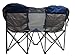 OmniCore Designs Heavy Duty Oversized Outdoor Folding Loveseat Camp Chair Collection (Single, Double & Triple Seating Capacity)