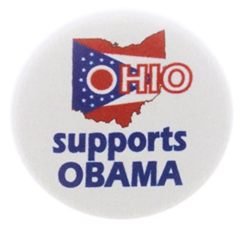 Ohio supports Obama 1.25" Pinback Button Pin Presidential Campaign Vote Barack