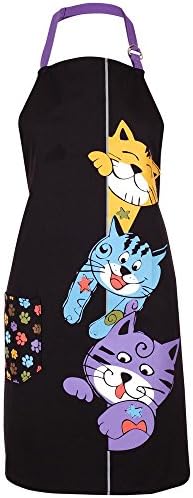 Colorful Peeping Pets Animal Lovers Kitchen Apron (Cat)