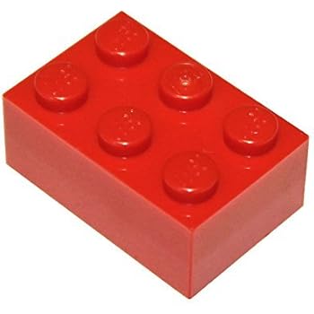 LEGO Parts and Pieces: 2x3 Red (Bright Red) Brick x50