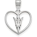 Arizona State Pendant in Heart (Sterling Silver)