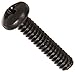 Small Parts Steel Pan Head Machine Screw, Black Oxide Finish, Meets ASME B18.6.3, #1 Phillips Drive, #4-40 Thread Size, 1/2