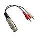 Onvian XLR Female to 2 RCA Male Dual RCA Plug Y Splitter Adapter Converter Cable (Black)