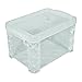 Advantus 40305 Super Stacker Storage Boxes, Hold 500 4 x 6 Cards, Plastic, Clear