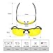 BLUPOND Night Driving Glasses - Semi Polarized Yellow Tint HD Vision Anti Glare Lens - Unbreakable Metal Frame with Car Clip Holder - Knight Visor (BlackCase)