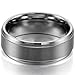 INBLUE Men's 9mm Tungsten Ring Band Silver Tone Grey In Comfort Fit Wedding size 7~15