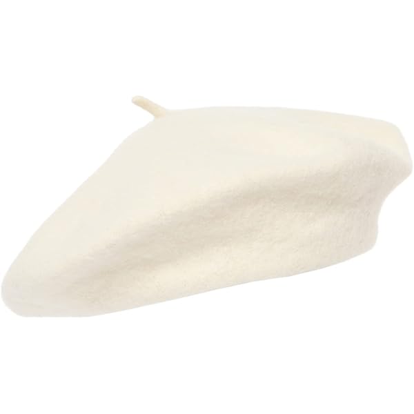 1842 Women French Style Pu Leather Beret Hat Cap (white) Beret Hat With Cap | French Beret® main image 4