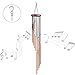 Wind Chime Outdoor Metal Wind Chimes Solid Wood and 18 Scrub Aluminum Alloy Gold Tubes Wind Chime 36’’ Large Garden Wind Chime for Party, Garden, Decor, Gift etc