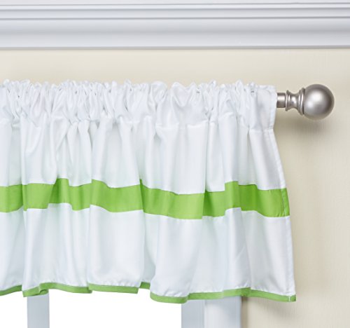 Baby Doll Bedding Modern Hotel Style Window Valance, Green Apple