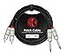 Kirlin Cable AP-403PR-06/BK - 6 Feet - Dual RCA to Dual 1/4-Inch Patch Cable