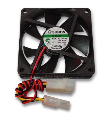 Sunon MagLev KDE1207PHV1 70mm x15mm CPU Fan w/ 4 Pin Molex Pass-Thru Connector