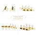DJ204GK-P1W TENOR Classical Guitar Tuners, Tuning Key Pegs/Machine Heads for Classical or Flamenco Guitar in Gold Plated Finishing with Pearl Colored Buttons.