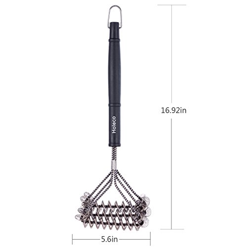 Grill Brush Without Bristles Long Handle, 16.92" (Length),Helix Grill