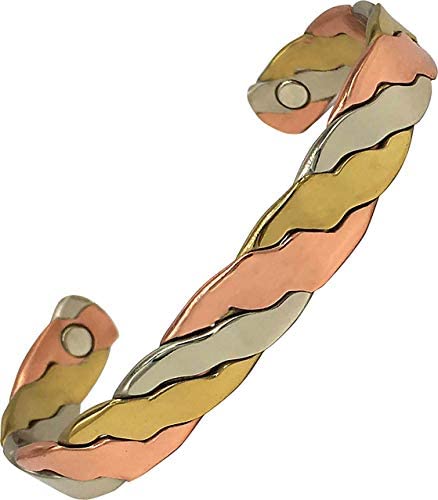 Helena Rose Magnetic Copper Bracelet - Handmade Unisex Copper Bangle Bend to Fit- Plus Jewellery Gift Box