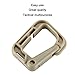BOOSTEADY Multipurpose D-Ring Locking Hanging Hook Tactical Link Snap Keychain for Molle Webbing with Zippered Pouch