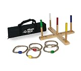 Yard Games Ring Toss Game Premium Set with Finished Wood and Durable Carrying Case