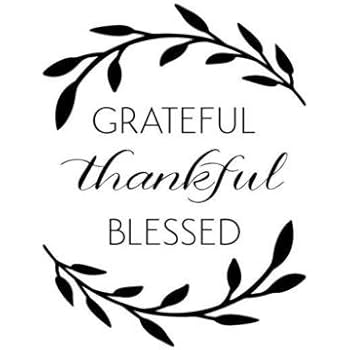 Download Amazon.com: GRATEFUL THANKFUL BLESSED Wall Art Decal Quote ...