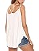 Zeagoo Women's Loose Casual Pleated Flowy Tank Top White Large