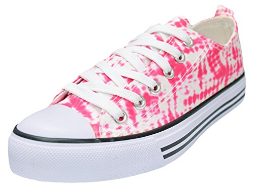 Womens Tie Dye Casual Canvas Shoes Solid Colors Low Top