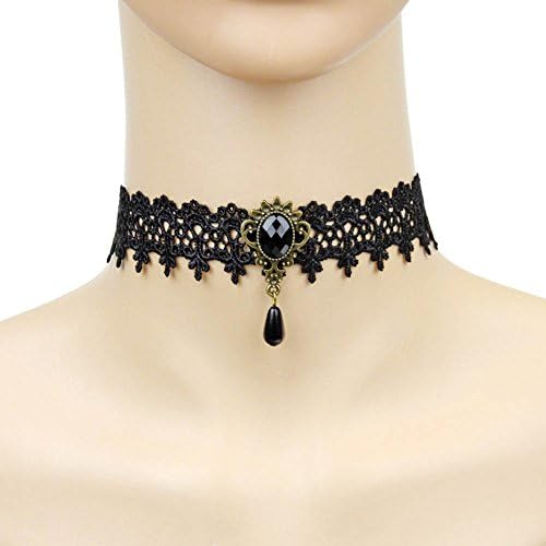 Moonlight River Retro Lolita Pendant Choker Necklace (Vampire)