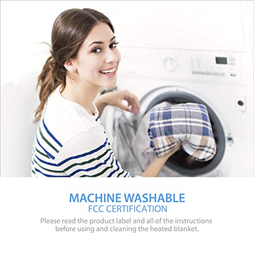Elantrip 12 Volt Machine Washable Electric Heated Blanket for Car