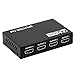 MALLCROWN 4 Port 1080p HDMI Splitter with Ac Power Adapter Converter,HDMI Splitter Hub Port,Black