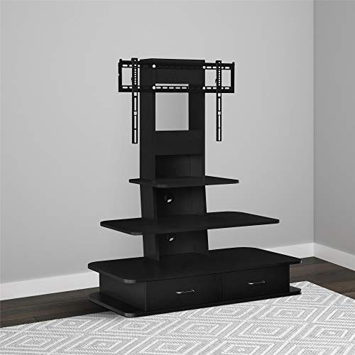 Ameriwood Home Galaxy TV Stand with Mount and Drawers for TVs up to 70" Wide, Black Buy Online