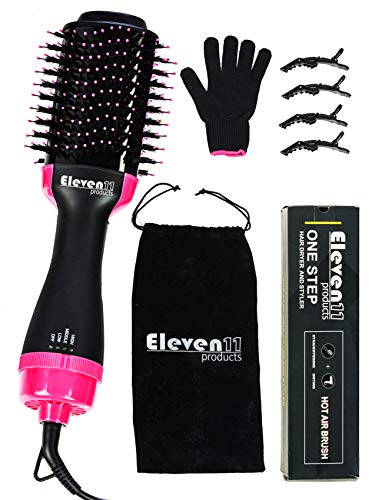 One Step Hair Dryer and Volumizer-Hair Dryer Brush in One Volumizing Straightener Styler negative Ion Hot Air Blow Dry Brush Electric Brush For curling Straightening All Hair Type