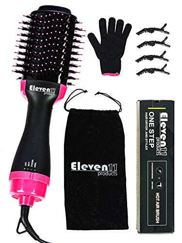 One Step Hair Dryer and Volumizer-Blow Dryer Brush 2 in 1 Volumizing Straightener Styler negative Ion Hot Air Blow Dry Brush Electric Brush For curling Straightening All Hair Type (Best Name Brand Hair Straightener)