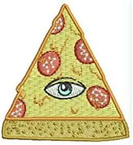 Illuminati Pizza Iron-On Patch (2.5" High)