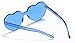 RTBOFY Dark Blue Heart Sunglasses for Fashion Party Queen Style, Rimless Heart Shaped Sunglasses for Women Party Favor