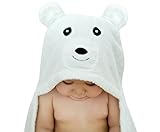Bear Hooded Baby Towel For Toddler, Newborn and Infant | Super Soft Organic Bamboo | Animal Face Design For A Girl or Boy | Great For Bathtub, Pool or Beach by BabyTrove