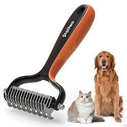 STALTWO Deshedding Dog Brush for Shedding - 2-in-1