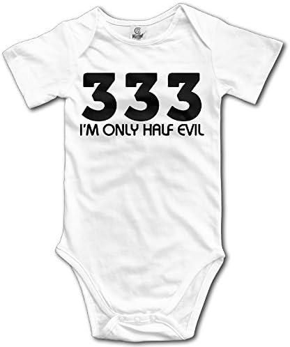 Infant Boys Girls I'm Only Half Evil Funny Baby Onesies Jumpsuits