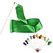 Voberry Dancing Ribbon Streamer Gym Rhythmic Rod Art Gymnastic Ballet Twirling Stick 4M (Green)