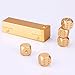 LZWIN 5 in 1 Precision Aluminum Alloy Solid Metal Gold Dice Poker Party Game Toy Portable Dice Man Boyfriend Gift (Gold(Long Container))