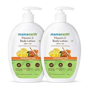 Mamaearth Vitamin C Body Lotion – Pack of 2 (400 ml X 2, All Skin Type)