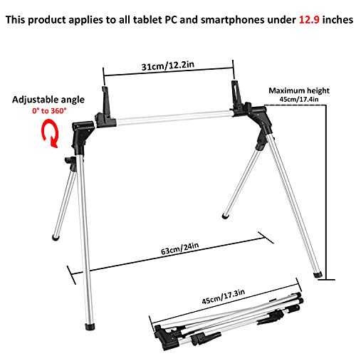 image for ieGeek Large Tablet Phone Stand for Bed Sofa Desk, Adjustable and Fold