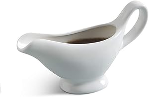 Gravy Boat Porcelain Gravy Boat Home Essentials Easy to Clean White gravy jug (Size : 8 OZ)