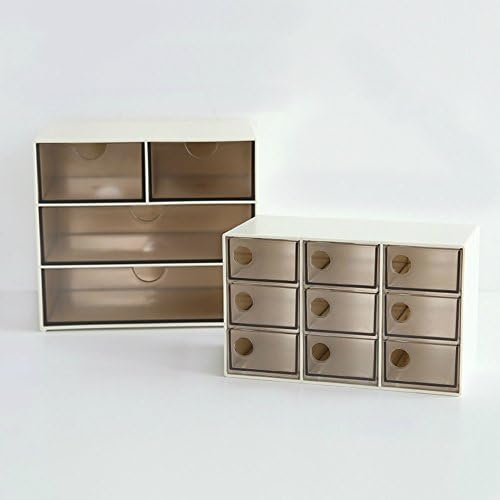 Home Décor Plastic Make Up Jewelry Drawers Storage Boxes Cosmetics Containers Mini Storage Cabinet Office Supplies Desk Organizers (4 Drawers (6.7x4.3x5.9 in))