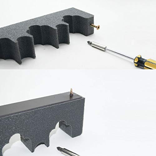 Five (Nine) Foam Gun Rack - New Universal Rifle Barrel Rest with Magnetic Strip - Gun Storage - Weapon Rack - for Gun Safe and Free Standing - Gun Rack Pegboard - Fishing Rod Holder - Gift for Hunter